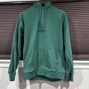 Men's loose fit cotton sweatshirt  hoodie SZ: M Green